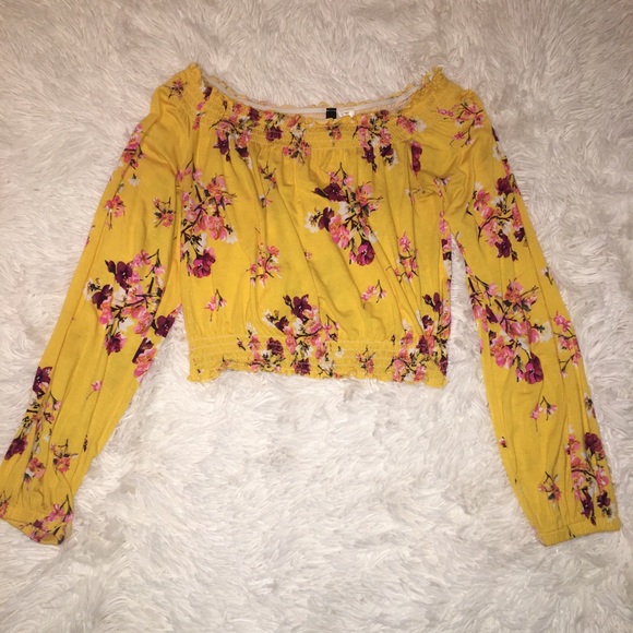 COPY - Floral yellow crop top from H&M - Picture 6 of 7